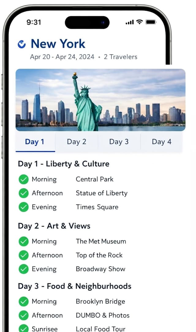 TripZip app on phone