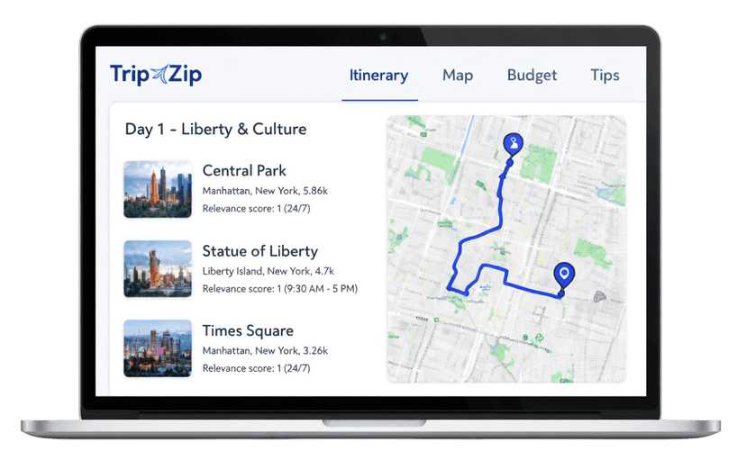 Your trip plan
