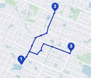 Trip route map